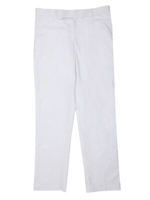 Unisex White Trousers 7th to10th std