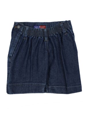 Blue Denim Full Elastic Half Pant