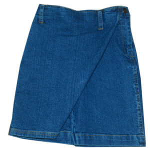 Blue Denim Double Fold Skirt